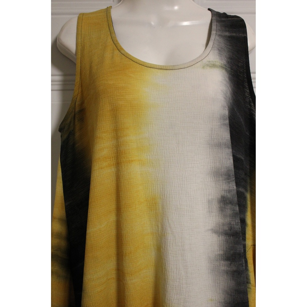Alembika Tie Dye Sleeveless Swing Dress A-Line Knee Length Size 4 US 12/14 Chic - Picture 10 of 11